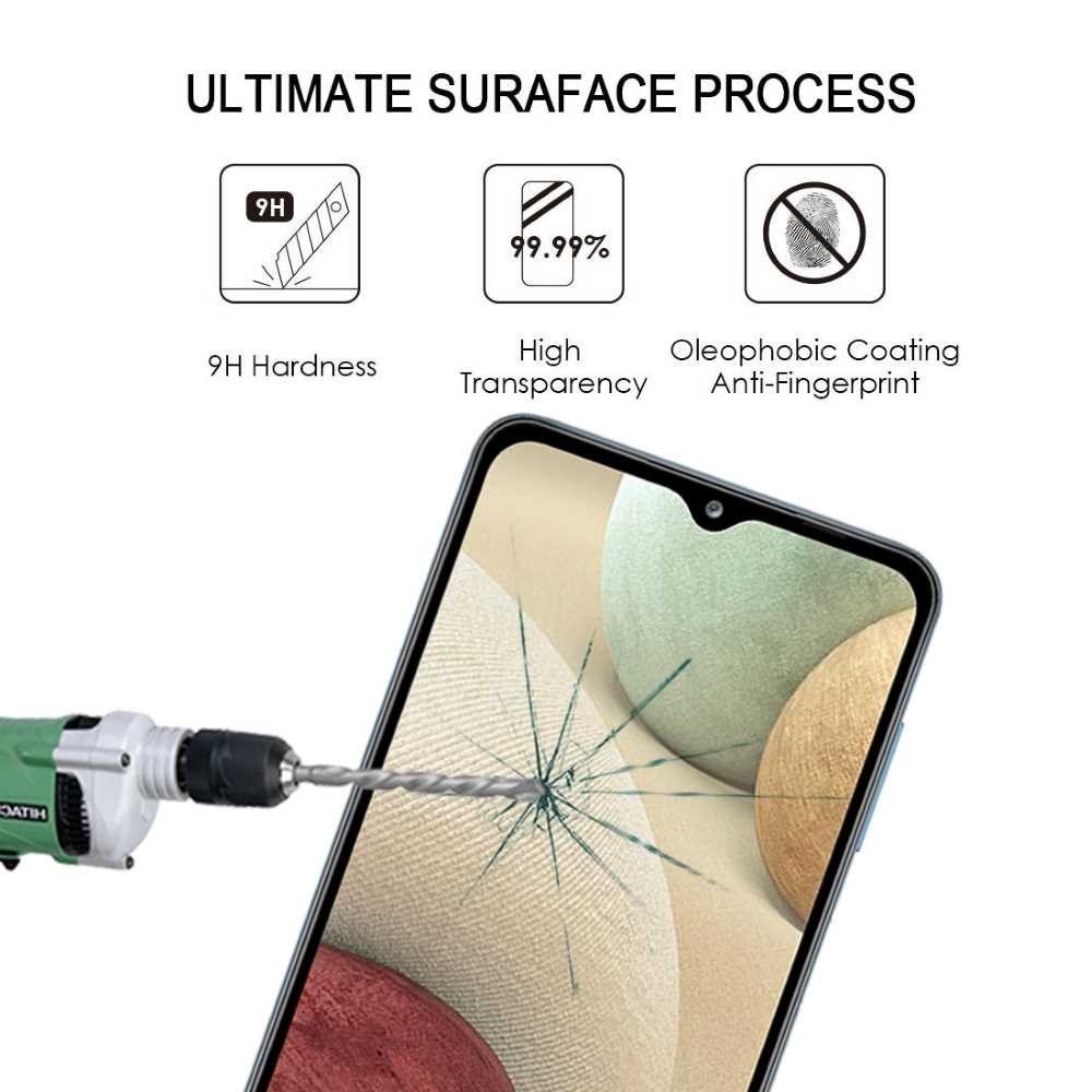 Schutzglas für SAMSUNG GALAXY A12 Full Cover Full Glue Tempered Glass Folie