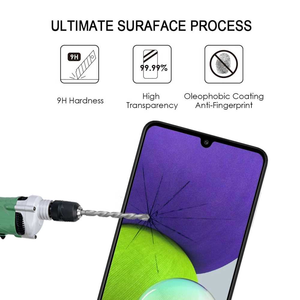 Schutzglas für SAMSUNG GALAXY A22 4G Full Cover Full Glue Tempered Glass Folie