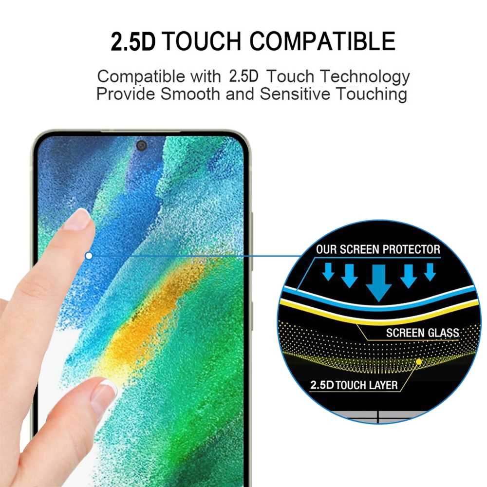 Schutzglas für SAMSUNG GALAXY S21 FE Full Cover Full Glue Tempered Glass Folie