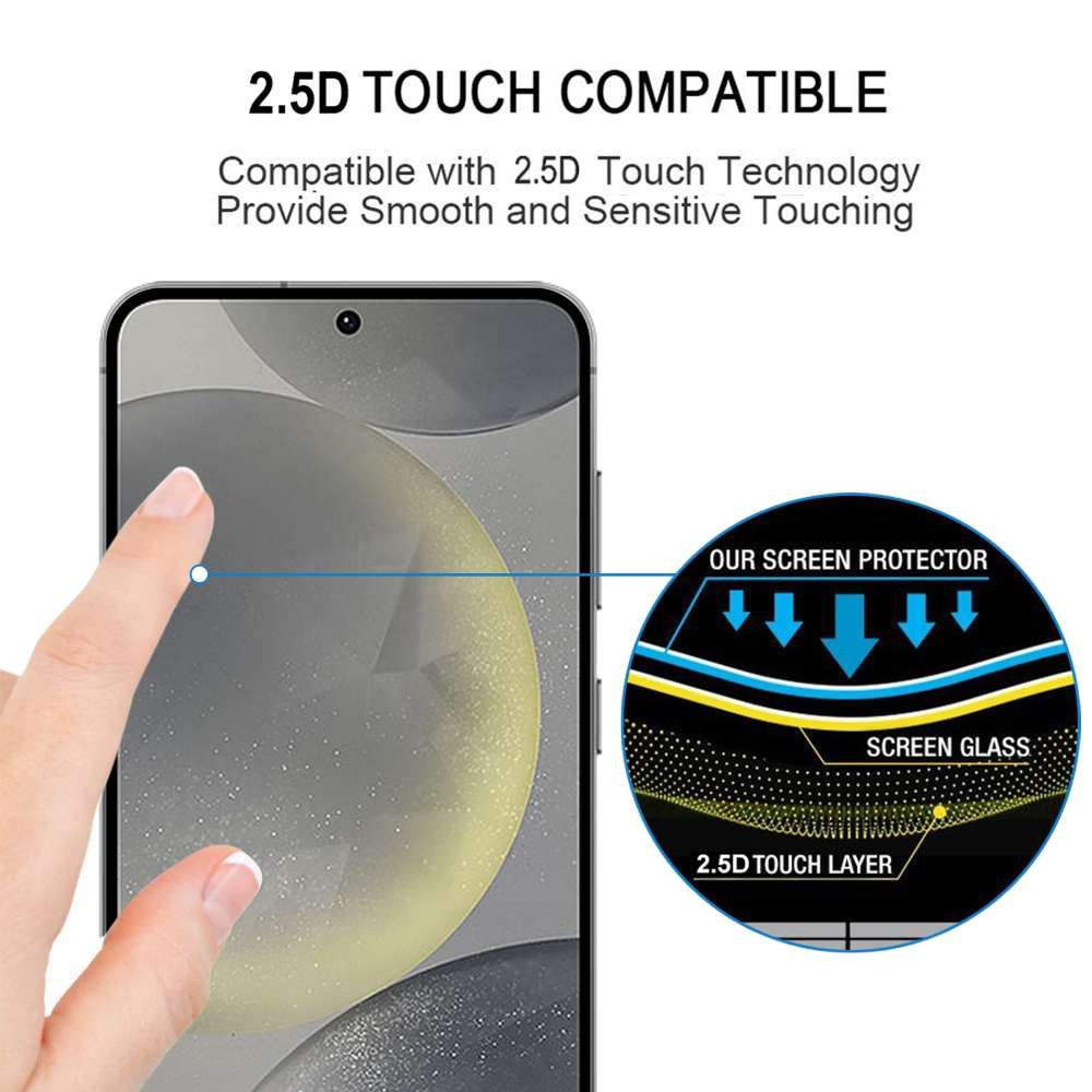 Schutzglas für Samsung Galaxy S25 Full Cover Full Glue Tempered Glass Folie Film