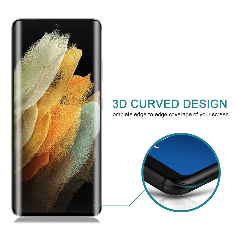 Schutzglas für SAMSUNG GALAXY S21 ULTRA Full Cover Full Glue Curved Tempered
