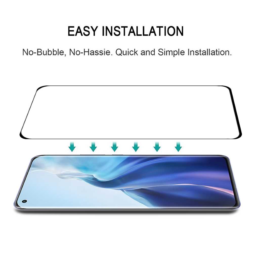 Schutzglas für XIAOMI MI 11 Full Cover Full Glue Curved Tempered Glass Folie