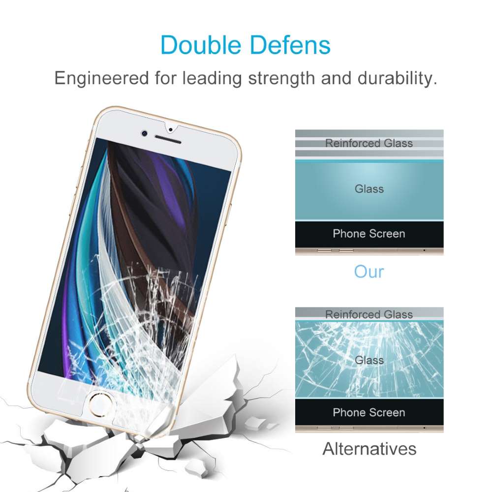 Schutzglas Schutzfolie Tempered Glass Screen für Apple iPhone 8 7 6 6S SE 2020