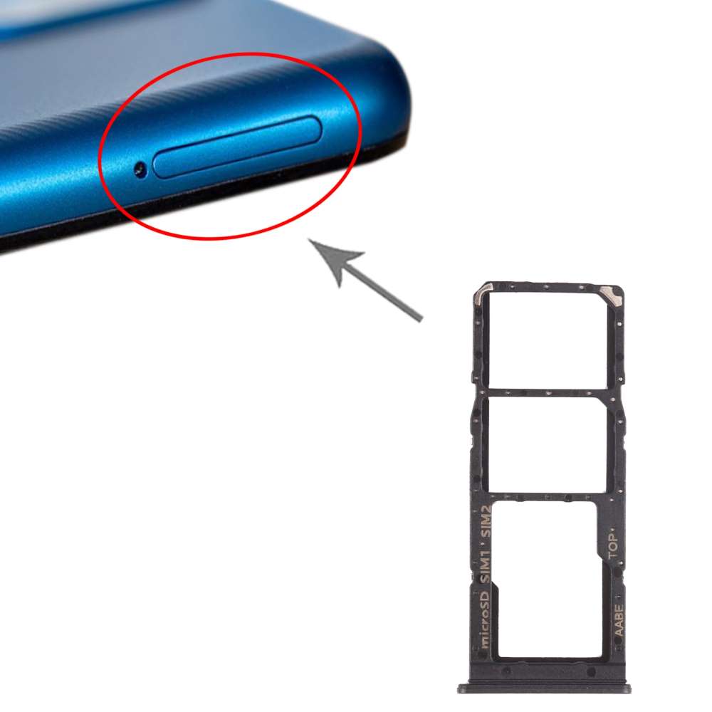 Dual Sim Tray für Samsung Galaxy A12 Karten Halter Fach Schlitten SD Card Slot