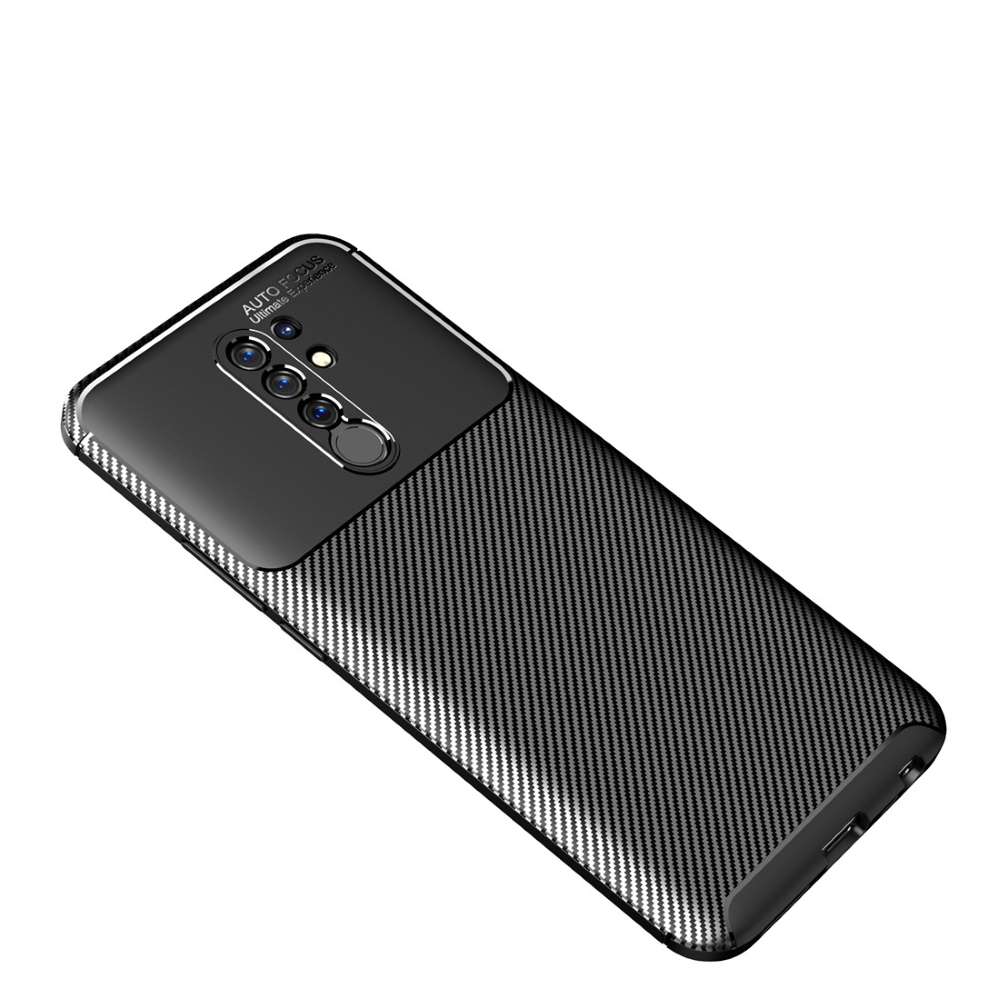 TPU Case für XIAOMI REDMI 9 Carbon Fiber Muster Shockproof Texture Hülle Cover