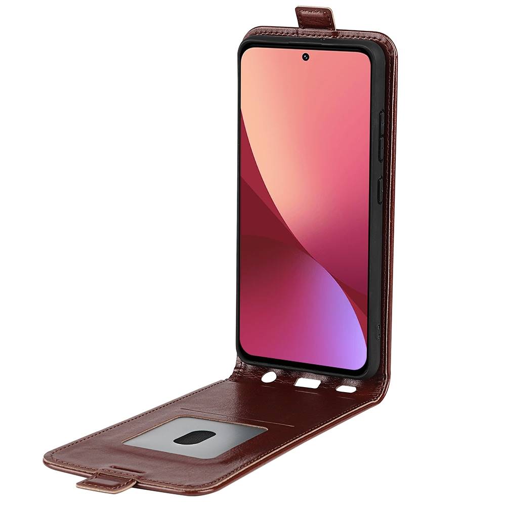 Handy Tasche für Xiaomi 12 PRO Crazy Horse Klappetui Swipe Card Schutzhülle