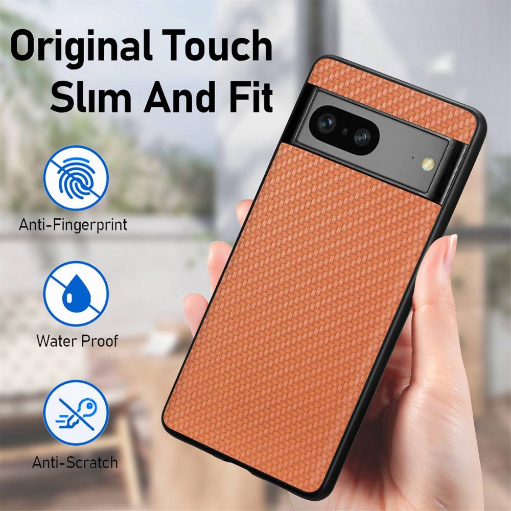 TPU Hülle für Google Pixel 7 Carbon Fiber Texture Optik Schutz Backcover Case