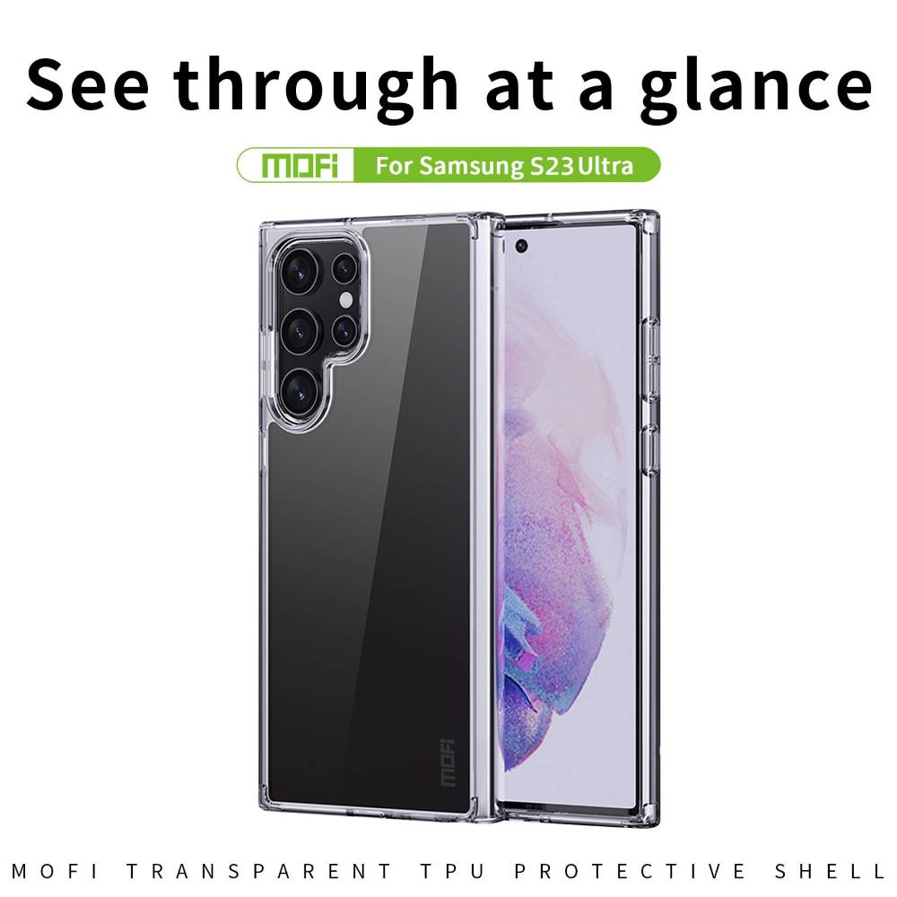 MOFI TPU Hülle für Samsung Galaxy S23 ULTRA Ming Series Transparent Schutzcover