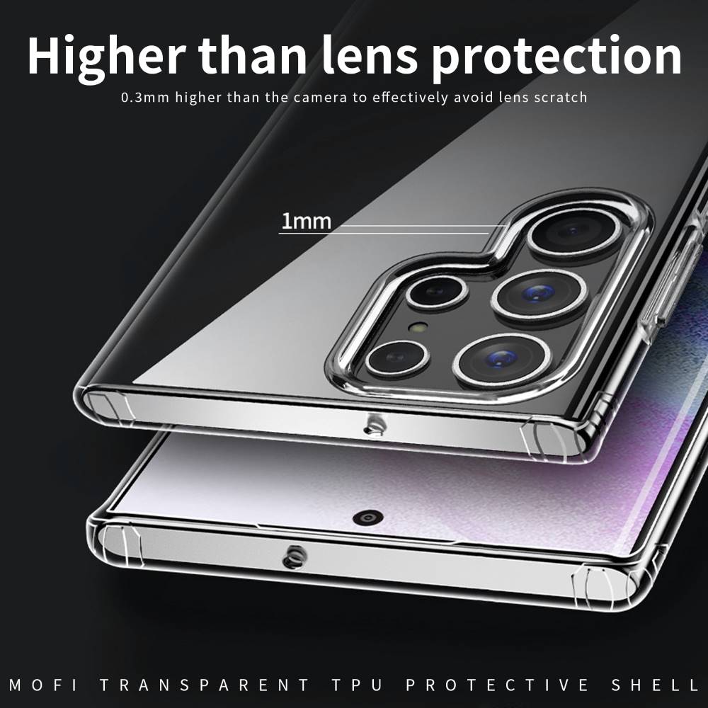 MOFI TPU Hülle für Samsung Galaxy S23 ULTRA Ming Series Transparent Schutzcover