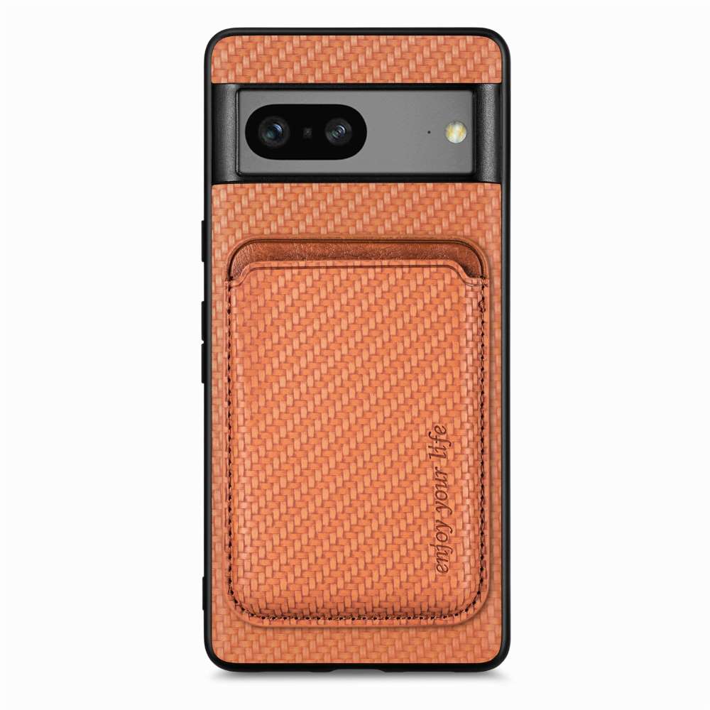 TPU Hülle für Google Pixel 7 Carbon Fiber Magnetic Bag Card Schutz Hülle Cover
