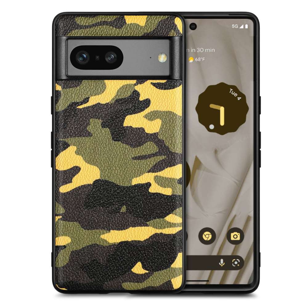 TPU Hülle für Google Pixel 7a Camouflage Schutz Case Army Flexibel Tarn Muster