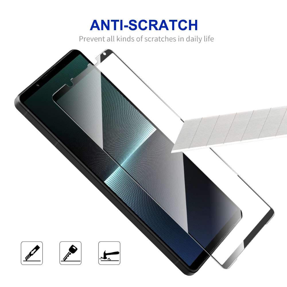 Schutzglas für Sony Xperia 1 V Full Cover Full Glue Tempered Glass Schutz Folie