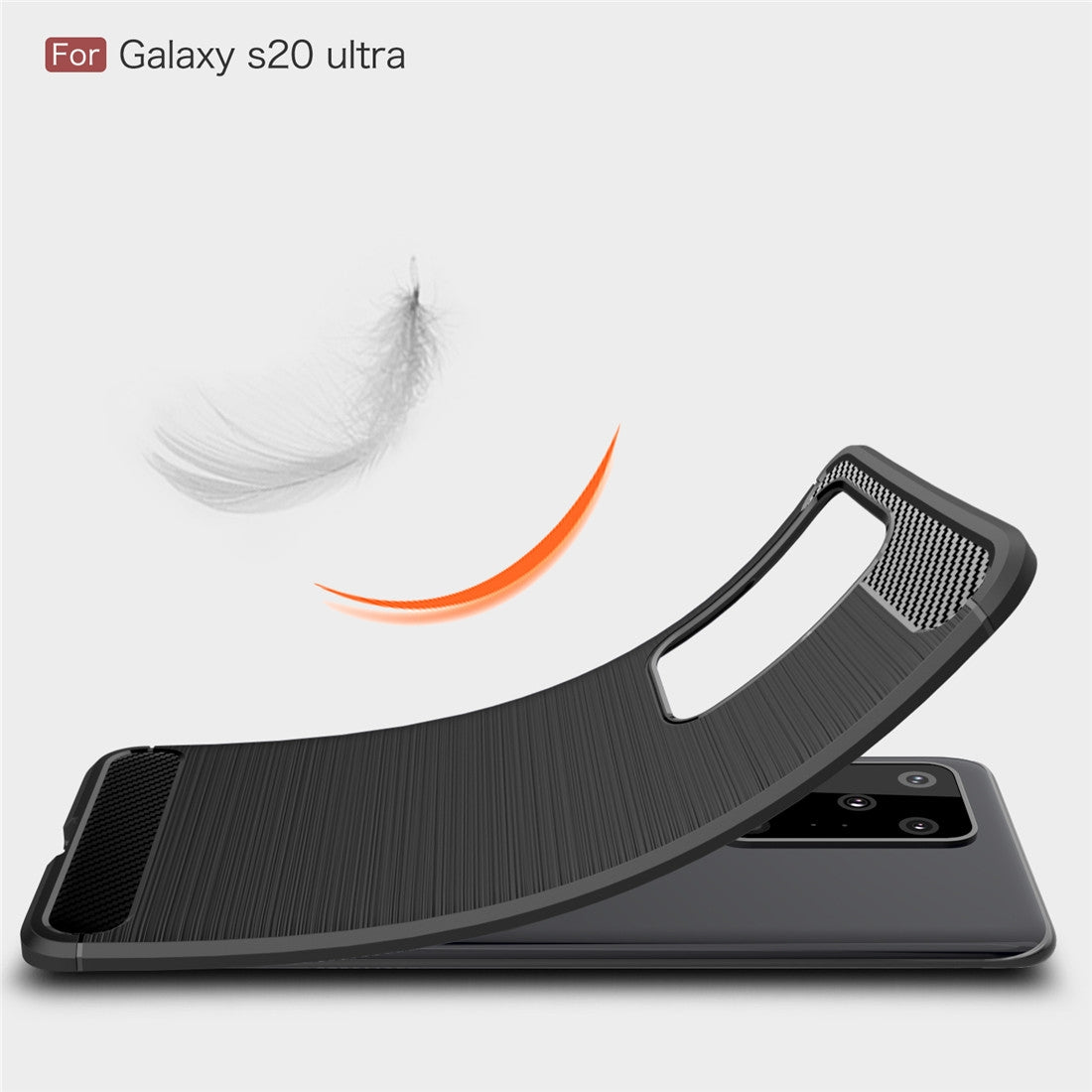 TPU Hülle für Samsung Galaxy S20 ULTRA Carbon Fiber Skin Brushed Schutzcover