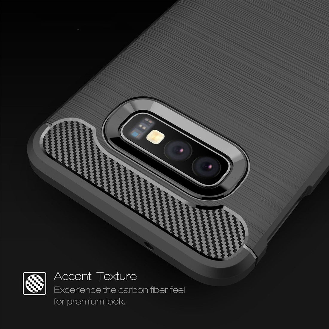 TPU Hülle für Samsung Galaxy S10e Carbon Fiber Skin Brushed Schutzcover Case
