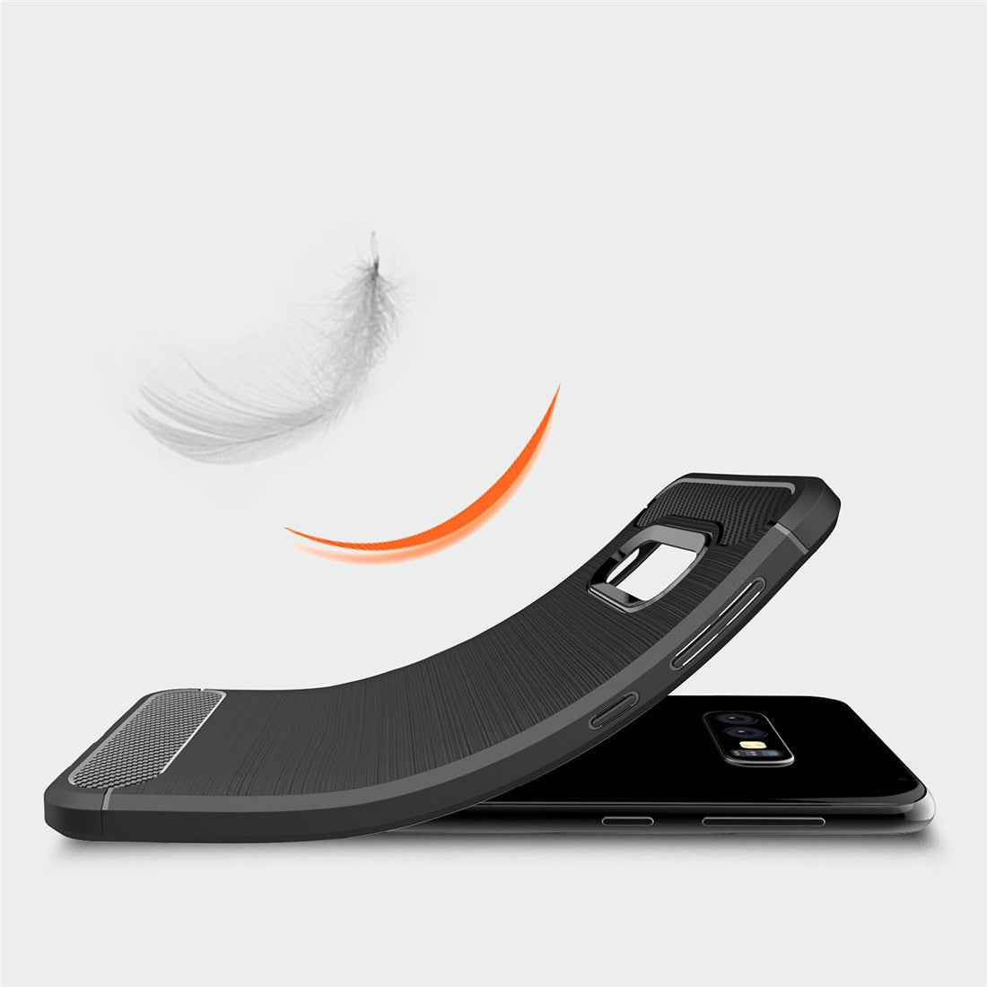 TPU Hülle für Samsung Galaxy S10e Carbon Fiber Skin Brushed Schutzcover Case