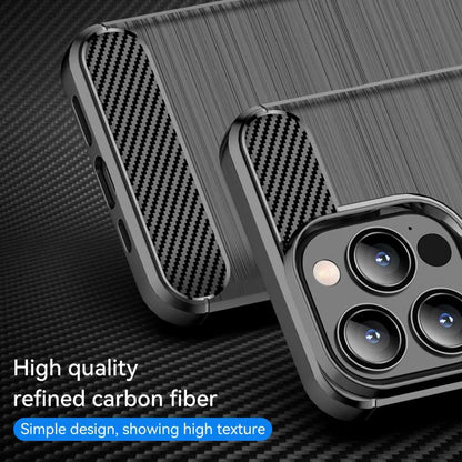 TPU Case für Apple iPhone 13 PRO MAX Carbon Fiber Skin Brushed Soft Schutz Hülle