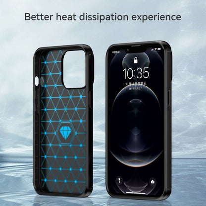 TPU Case für Apple iPhone 13 PRO MAX Carbon Fiber Skin Brushed Soft Schutz Hülle