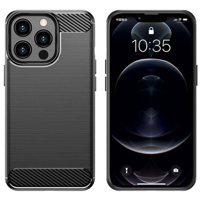 TPU Case für Apple iPhone 13 PRO MAX Carbon Fiber Skin Brushed Soft Schutz Hülle