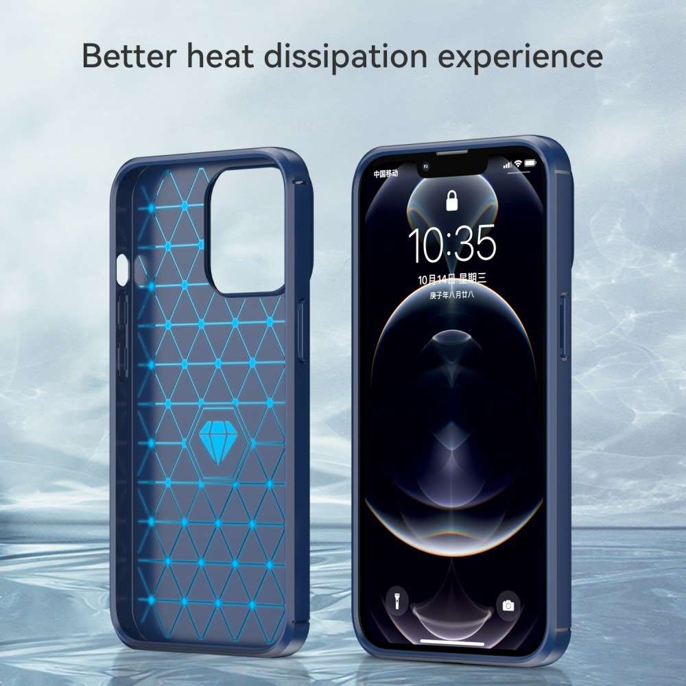 TPU Case für Apple iPhone 13 PRO MAX Carbon Fiber Skin Brushed Soft Schutz Hülle