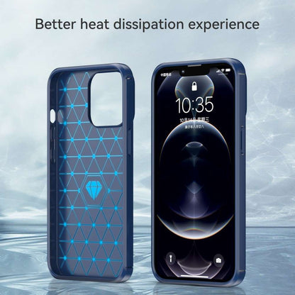 TPU Case für Apple iPhone 13 PRO MAX Carbon Fiber Skin Brushed Soft Schutz Hülle