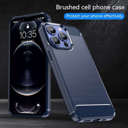 TPU Case für Apple iPhone 13 PRO MAX Carbon Fiber Skin Brushed Soft Schutz Hülle