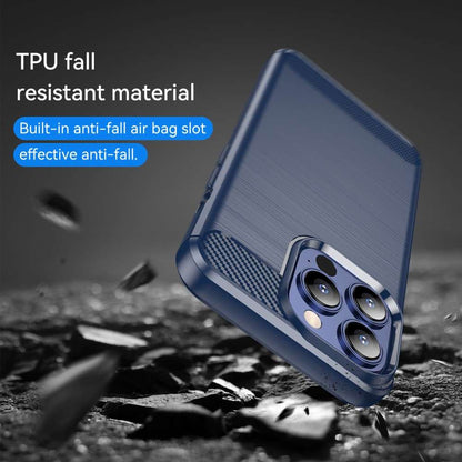 TPU Case für Apple iPhone 13 PRO MAX Carbon Fiber Skin Brushed Soft Schutz Hülle