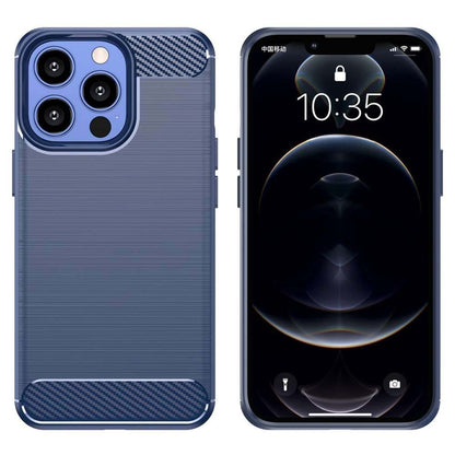 TPU Case für Apple iPhone 13 PRO MAX Carbon Fiber Skin Brushed Soft Schutz Hülle