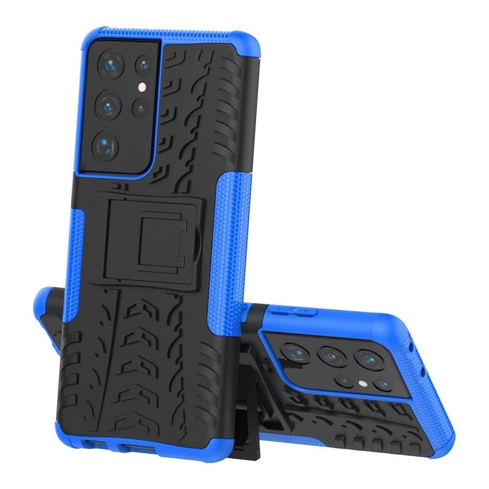Outdoor Hülle für Samsung Galaxy S21 ULTRA Tire Rutschfest Stand PC TPU Case
