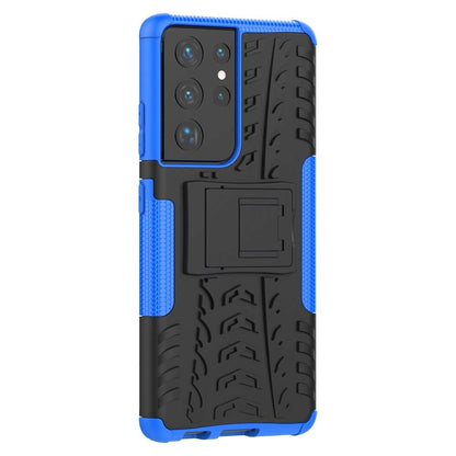 Outdoor Hülle für Samsung Galaxy S21 ULTRA Tire Rutschfest Stand PC TPU Case