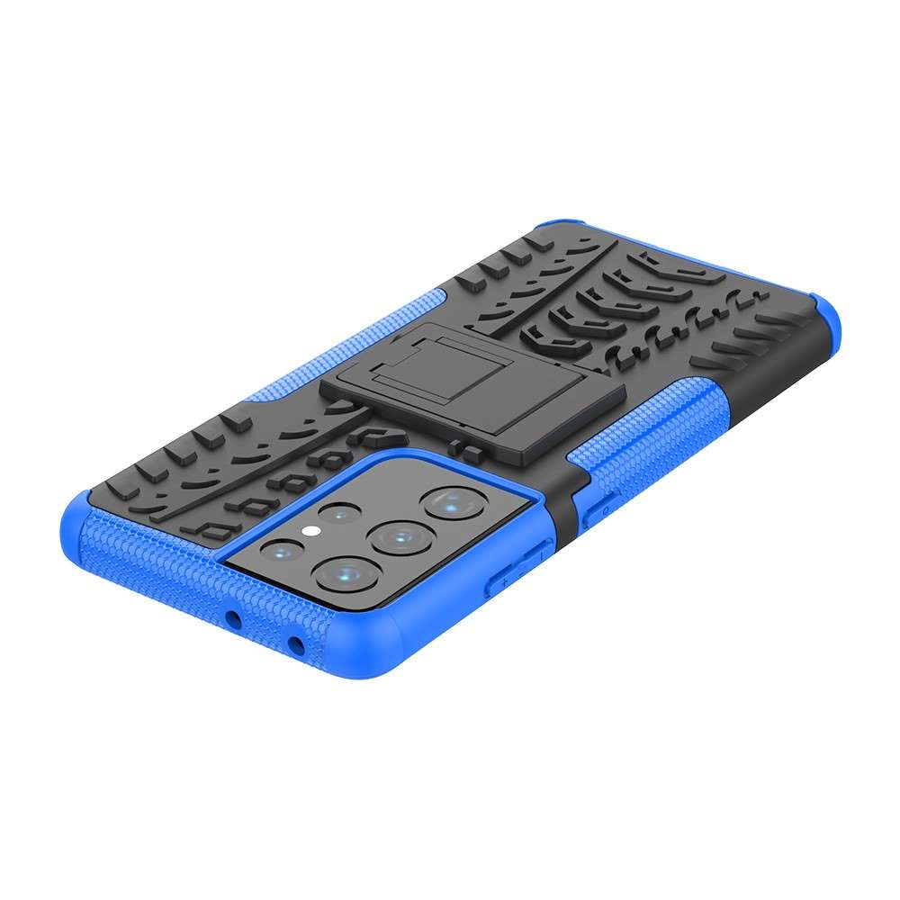 Outdoor Hülle für Samsung Galaxy S21 ULTRA Tire Rutschfest Stand PC TPU Case