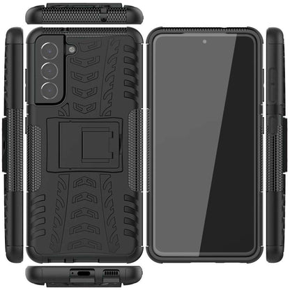 Outdoor Hülle für Samsung Galaxy S21 FE Tire Rutschfest Kickstand Schutz Cover