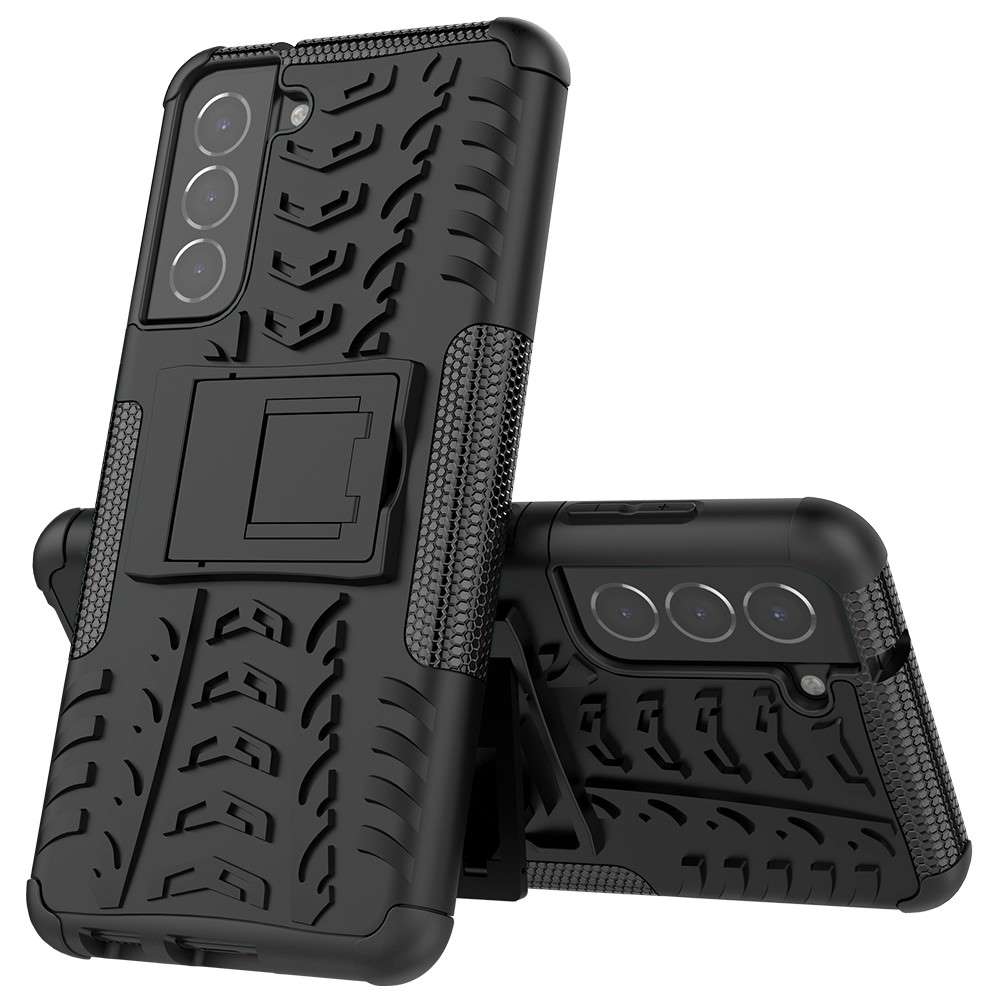 Outdoor Hülle für Samsung Galaxy S21 FE Tire Rutschfest Kickstand Schutz Cover