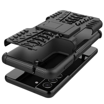 Outdoor Hülle für Samsung Galaxy S21 FE Tire Rutschfest Kickstand Schutz Cover