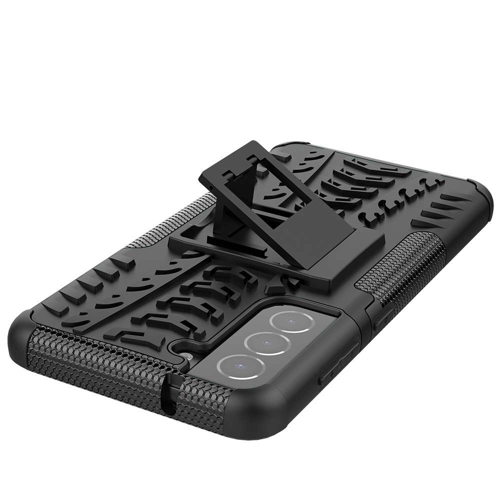 Outdoor Hülle für Samsung Galaxy S21 FE Tire Rutschfest Kickstand Schutz Cover
