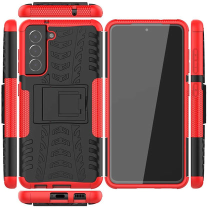 Outdoor Hülle für Samsung Galaxy S21 FE Tire Rutschfest Kickstand Schutz Cover