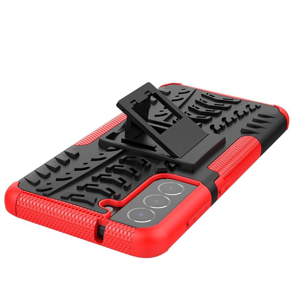 Outdoor Hülle für Samsung Galaxy S21 FE Tire Rutschfest Kickstand Schutz Cover