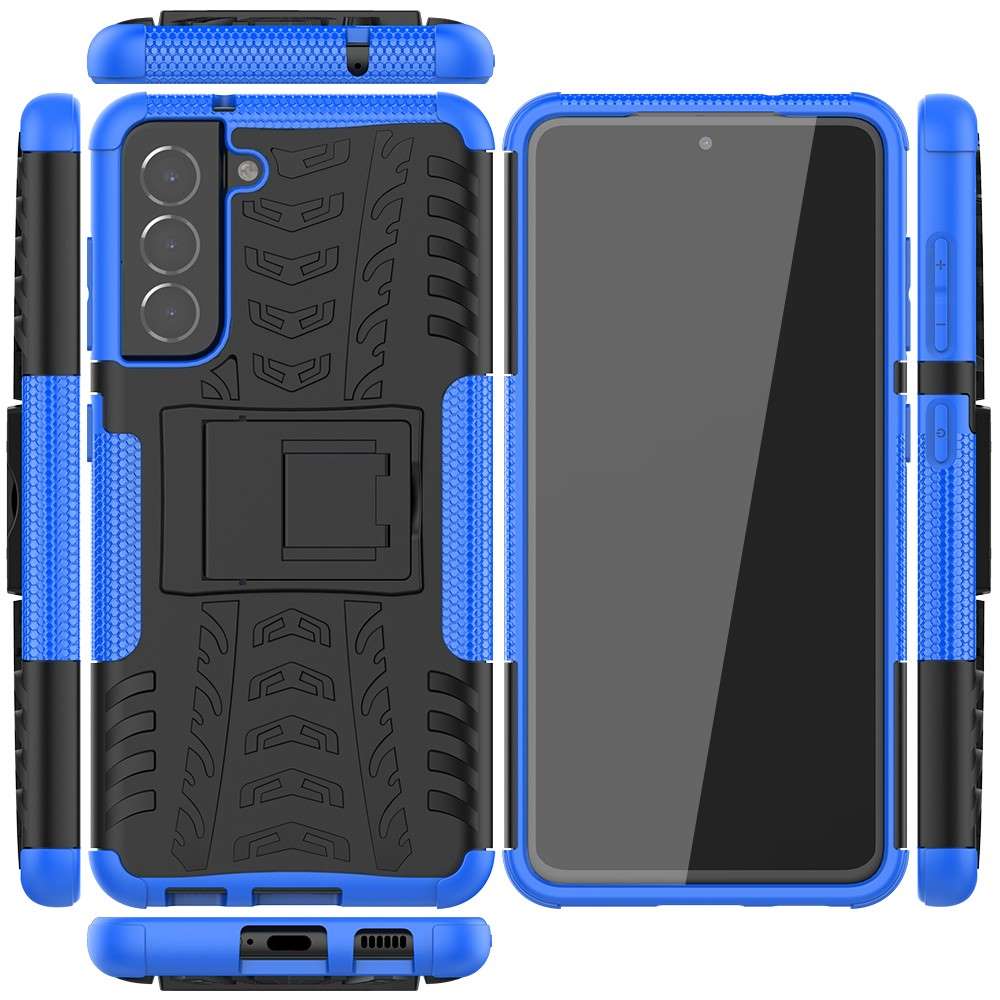 Outdoor Hülle für Samsung Galaxy S21 FE Tire Rutschfest Kickstand Schutz Cover