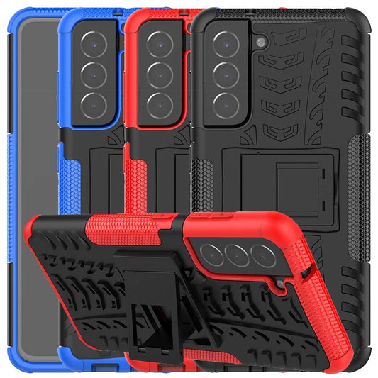 Outdoor Hülle für Samsung Galaxy S21 FE Tire Rutschfest Kickstand Schutz Cover