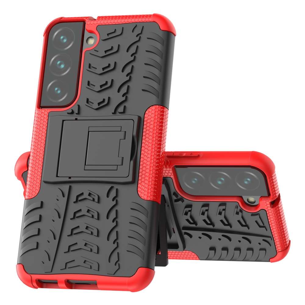 Outdoor Hülle für Samsung Galaxy S22 Tire Rutschfest Kickstand PC TPU Cover Case