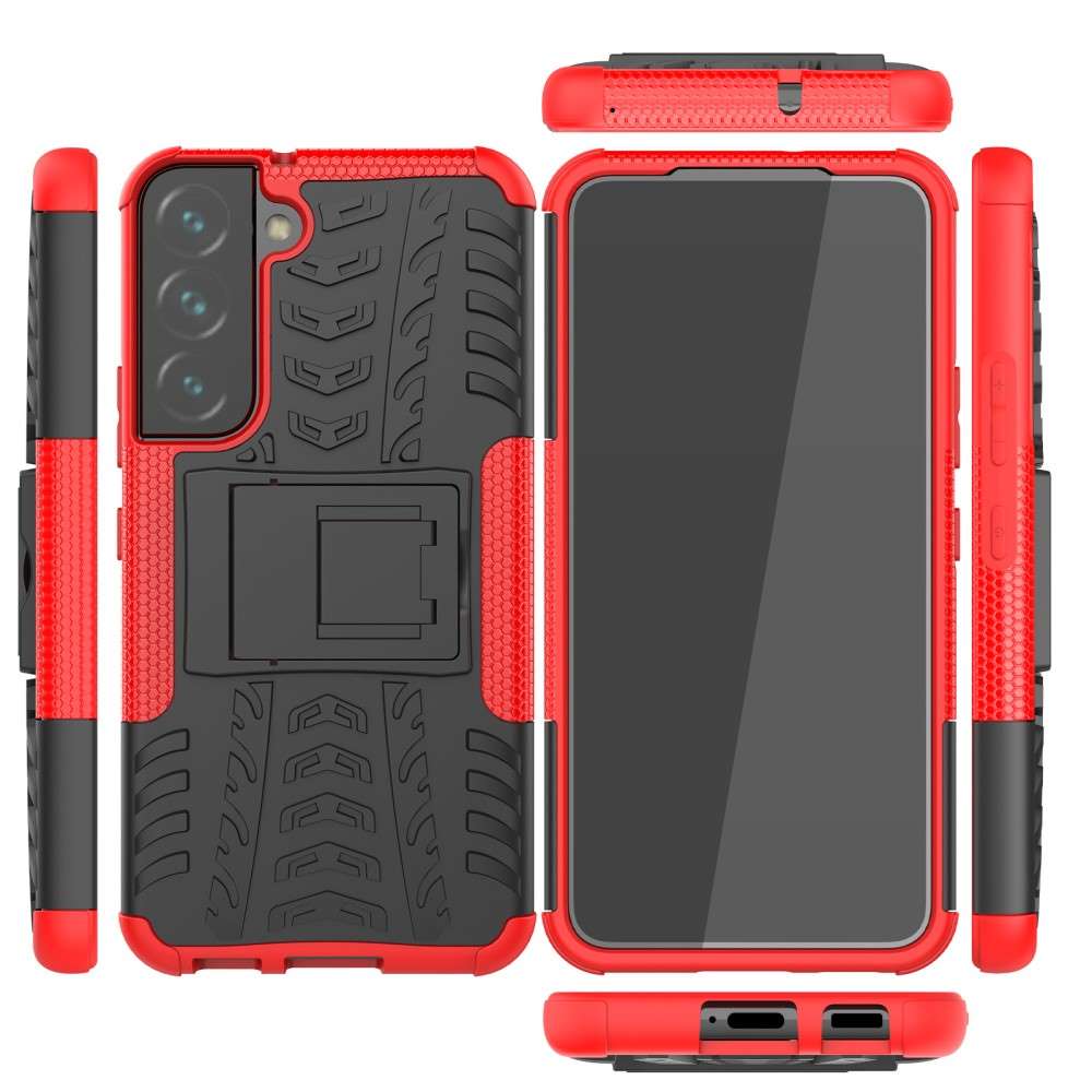 Outdoor Hülle für Samsung Galaxy S22 Tire Rutschfest Kickstand PC TPU Cover Case