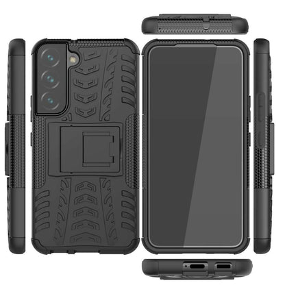 Outdoor Hülle für Samsung Galaxy S22 Tire Rutschfest Kickstand PC TPU Cover Case