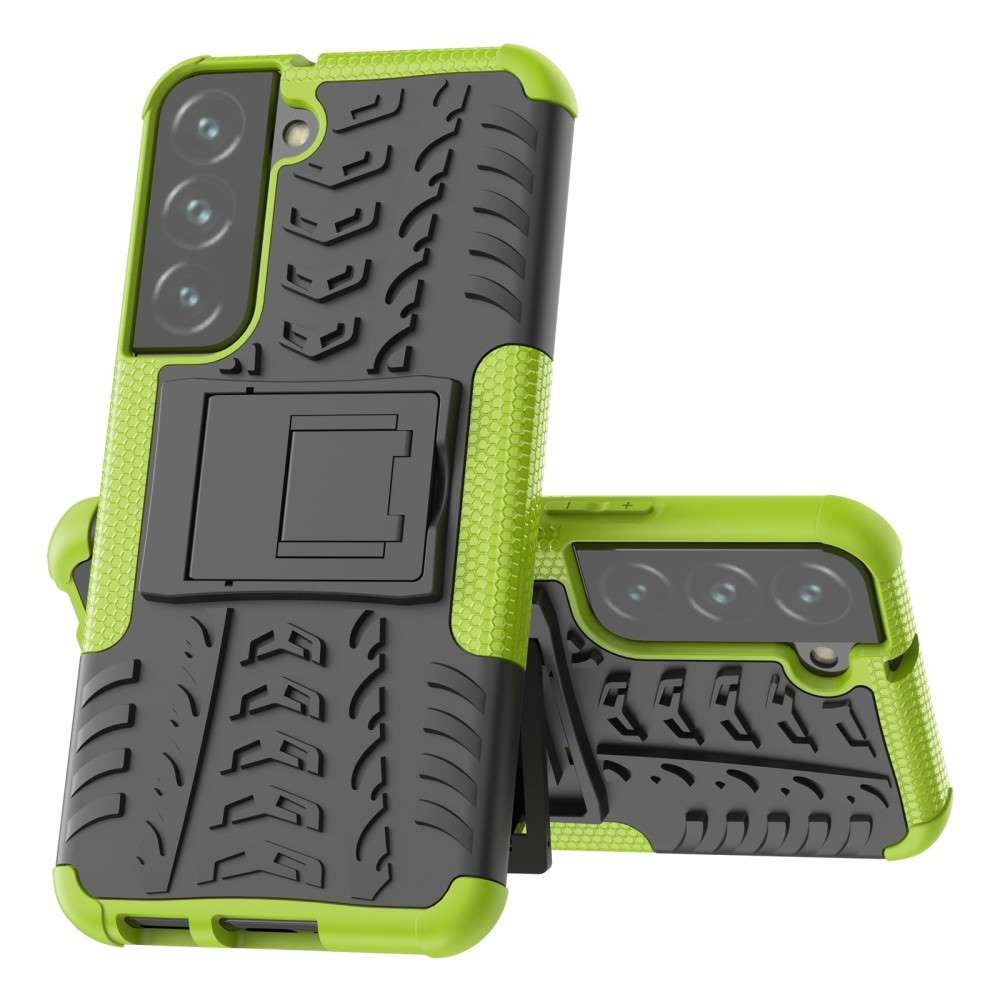 Outdoor Hülle für Samsung Galaxy S22 Tire Rutschfest Kickstand PC TPU Cover Case