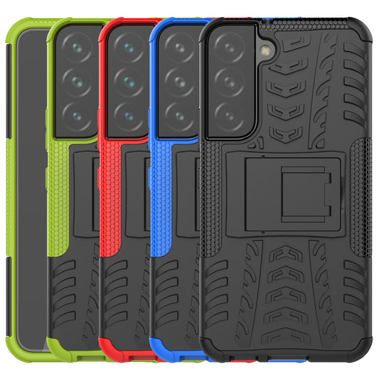 Outdoor Hülle für Samsung Galaxy S22 Tire Rutschfest Kickstand PC TPU Cover Case