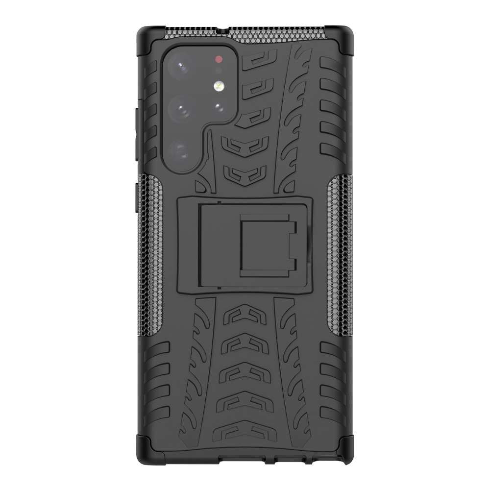 Outdoor Hülle für Samsung Galaxy S22 ULTRA Tire Rutschfest Stand PC TPU Case