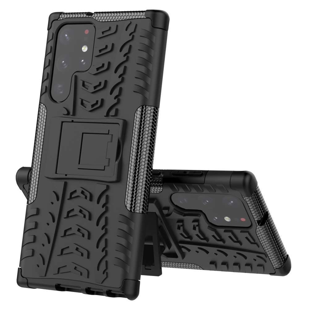 Outdoor Hülle für Samsung Galaxy S22 ULTRA Tire Rutschfest Stand PC TPU Case
