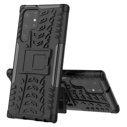 Outdoor Hülle für Samsung Galaxy S22 ULTRA Tire Rutschfest Stand PC TPU Case