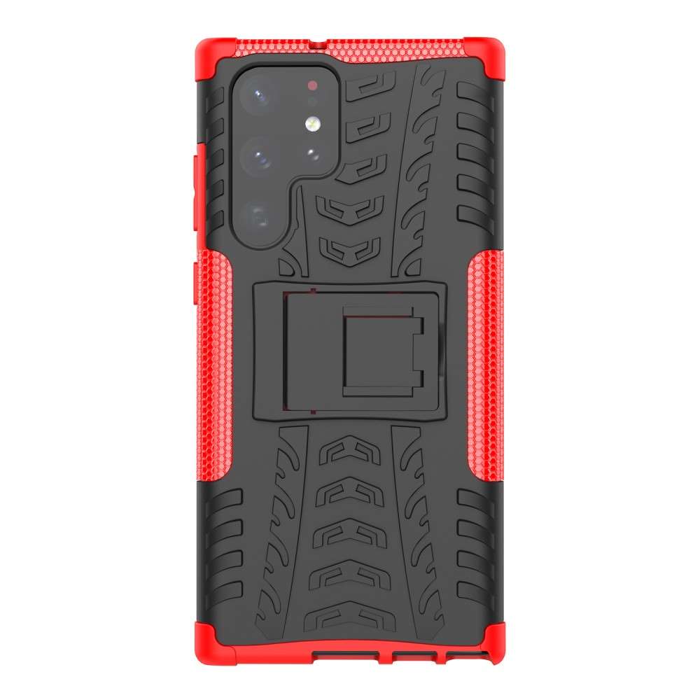 Outdoor Hülle für Samsung Galaxy S22 ULTRA Tire Rutschfest Stand PC TPU Case