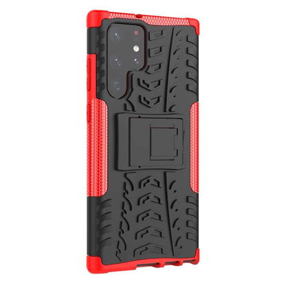 Outdoor Hülle für Samsung Galaxy S22 ULTRA Tire Rutschfest Stand PC TPU Case