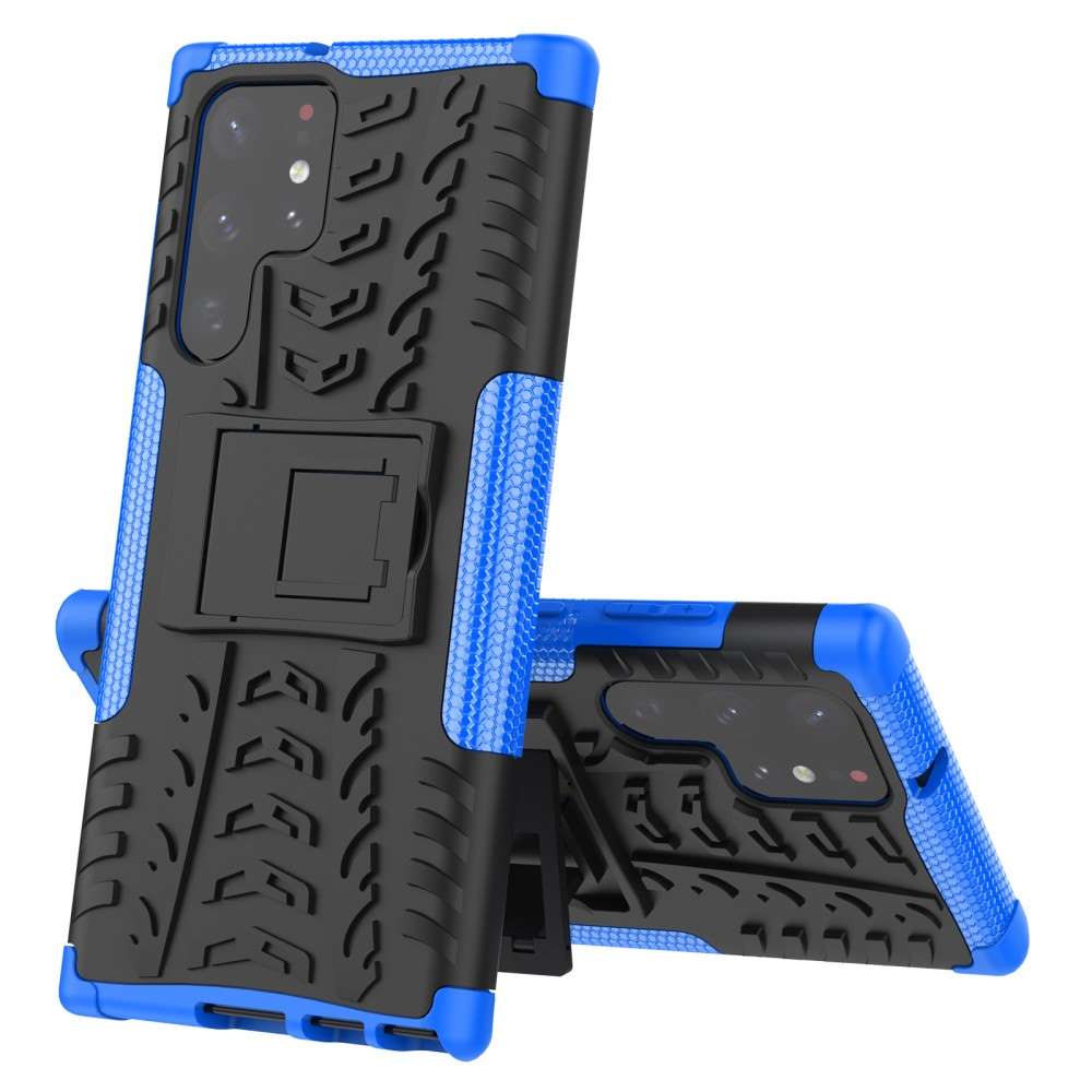Outdoor Hülle für Samsung Galaxy S22 ULTRA Tire Rutschfest Stand PC TPU Case