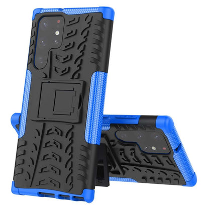 Outdoor Hülle für Samsung Galaxy S22 ULTRA Tire Rutschfest Stand PC TPU Case